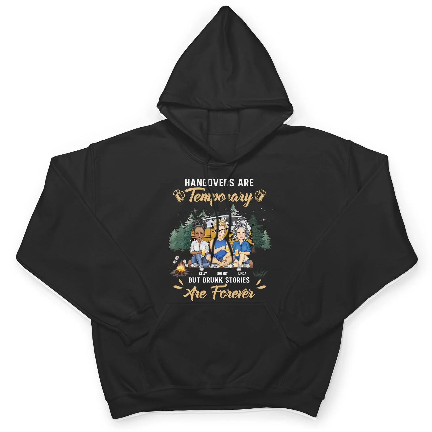 Camping Best Friends Apparently We Are Trouble When We Are Together - Gift For Camping Lovers - Personalized Custom T Shirt - Image 4