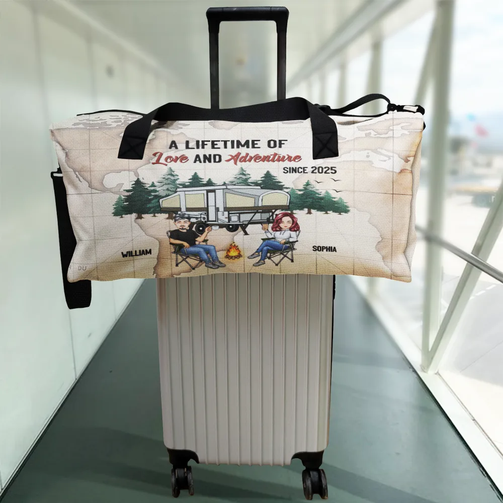 Camping Couple A Lifetime Of Love & Adventure - Personalized Duffle Bag - Image 2
