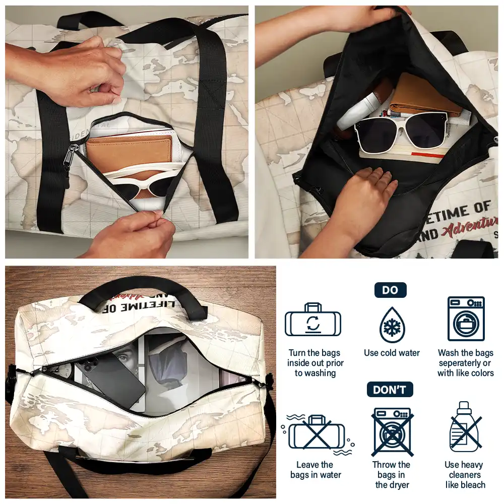 Camping Couple A Lifetime Of Love & Adventure - Personalized Duffle Bag - Image 5
