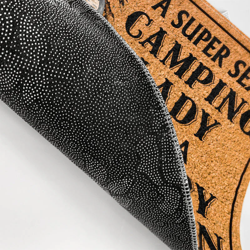 Camping Couple A Super Sexy Camping Lady And A Grumpy Old Man Camp Here - Couple Gift - Personalized Custom Doormat - Image 3