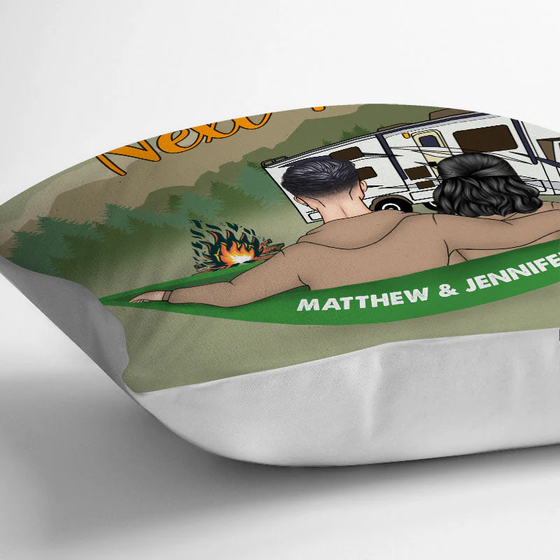 Camping Couple My Favorite Place Is Next To You - Personalized Custom Pillow - Image 3