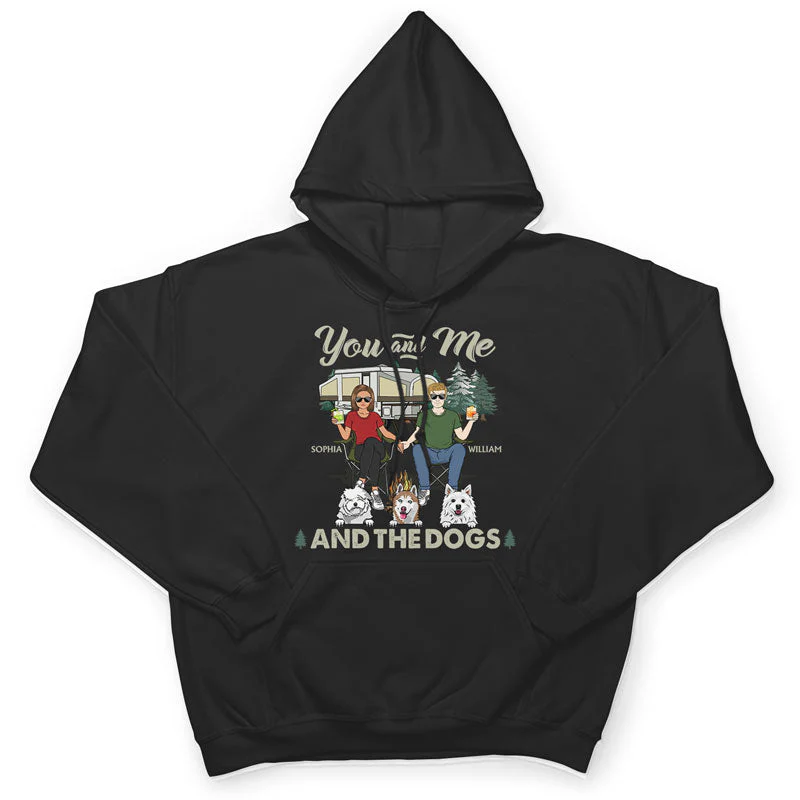 Camping Couple You And Me And The Dogs - Gift For Couples - Personalized Custom T Shirt - Image 4