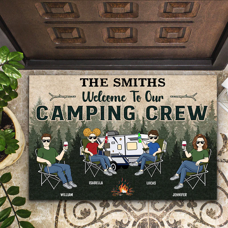 Camping Family This Is How We Roll - Gift For Couple - Personalized Custom Doormat - Image 2