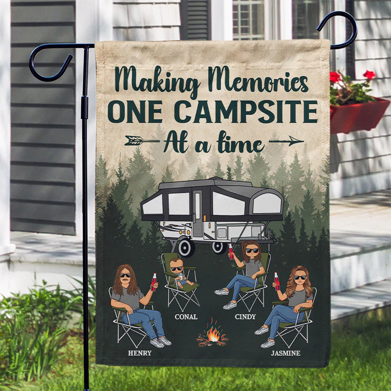 Camping Family Welcome To Our Camping Crew - Gift For Couple - Personalized Custom Flag - Image 3
