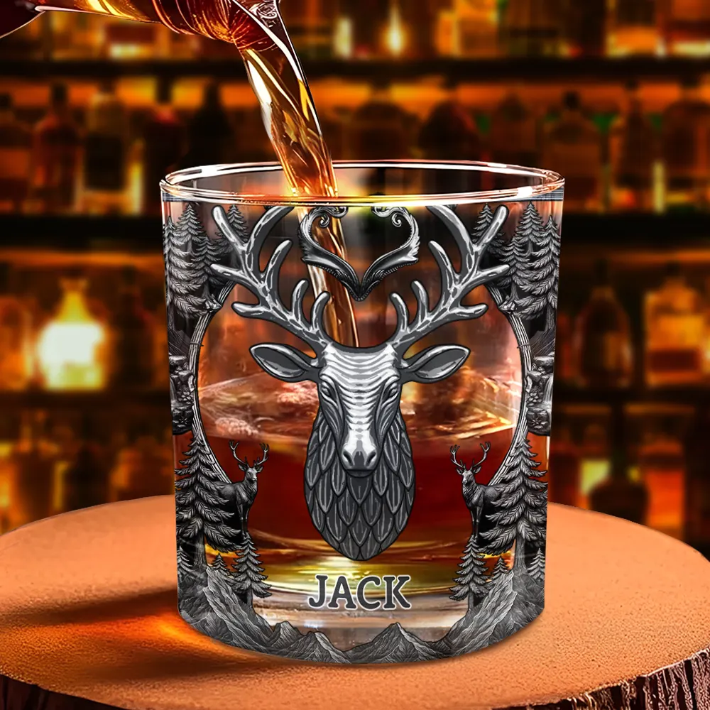 Camping Hiking Adventures - Personalized Whiskey Glass - Image 4