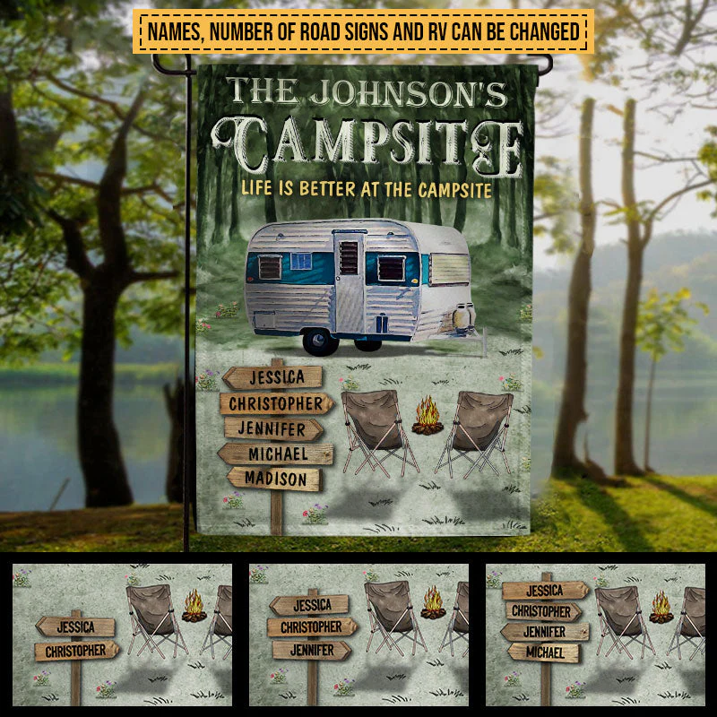 Camping Life Is Better At The Campsite Custom Flag - Image 2