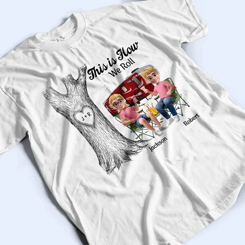 Camping Partners For Life - Personalized T Shirt - Image 3
