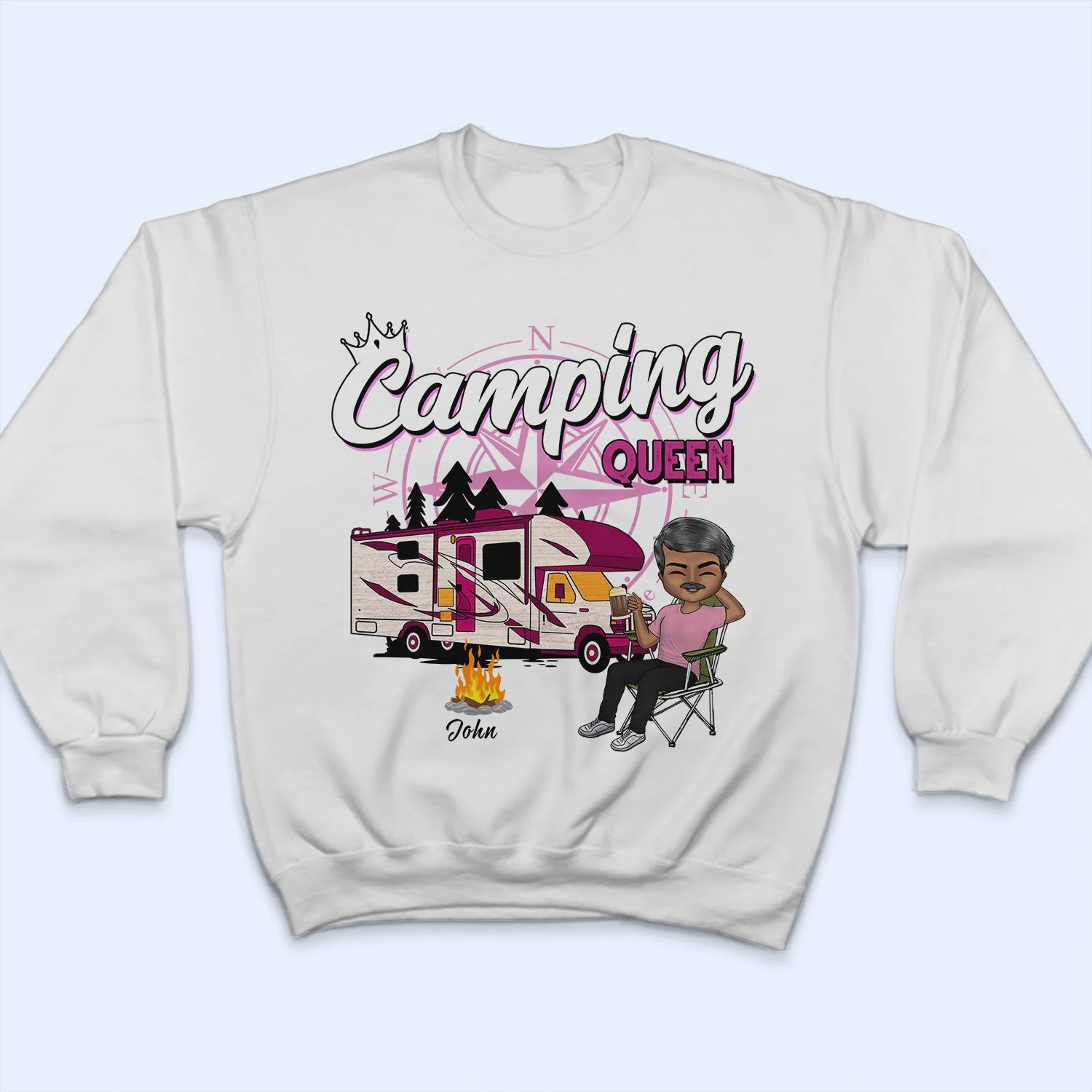 Camping Queen - Gift For Camping Lovers - Personalized Custom T Shirt - Image 5