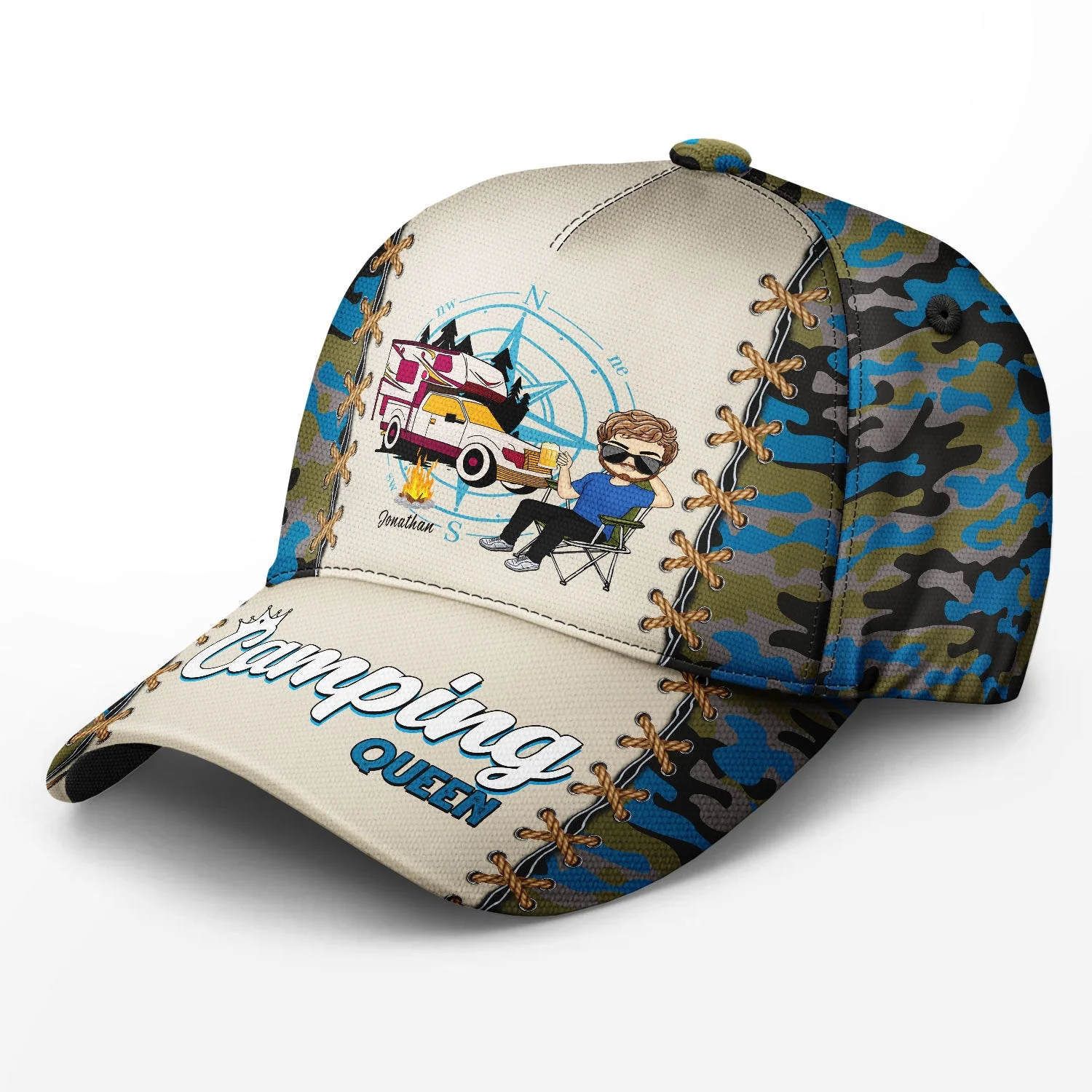 Camping Queen - Gift For Camping Women - Personalized Classic Cap - Image 2