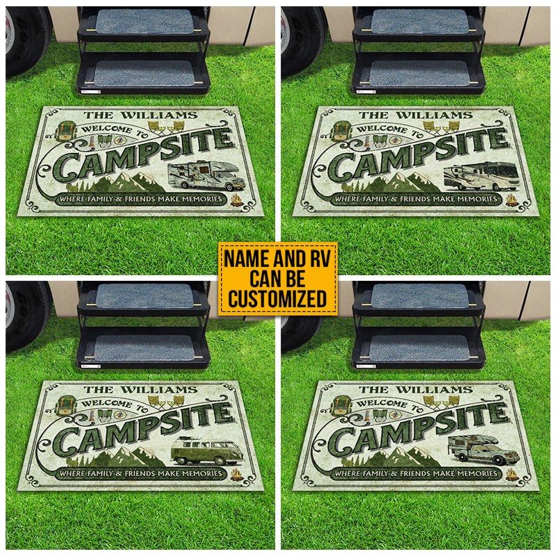 Camping Welcome To Campsite Custom Doormat - Image 2