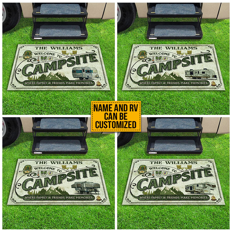 Camping Welcome To Campsite Custom Doormat - Image 3