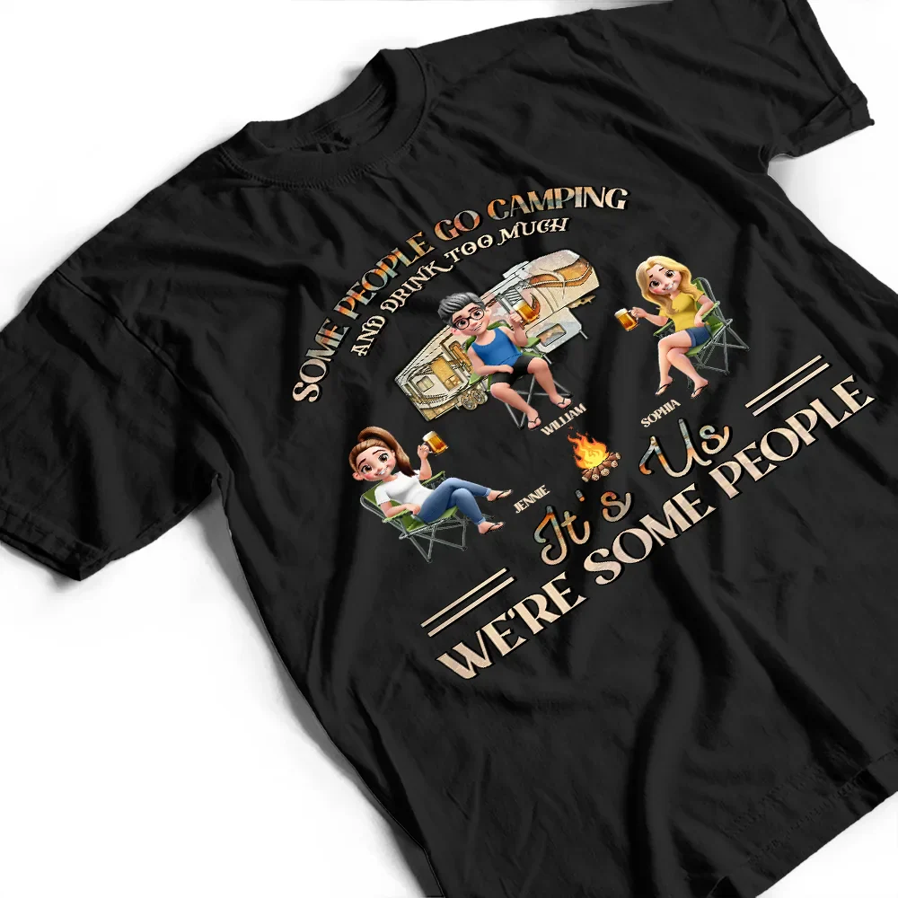 Camping We're Drunks - Personalized T Shirt - Image 3