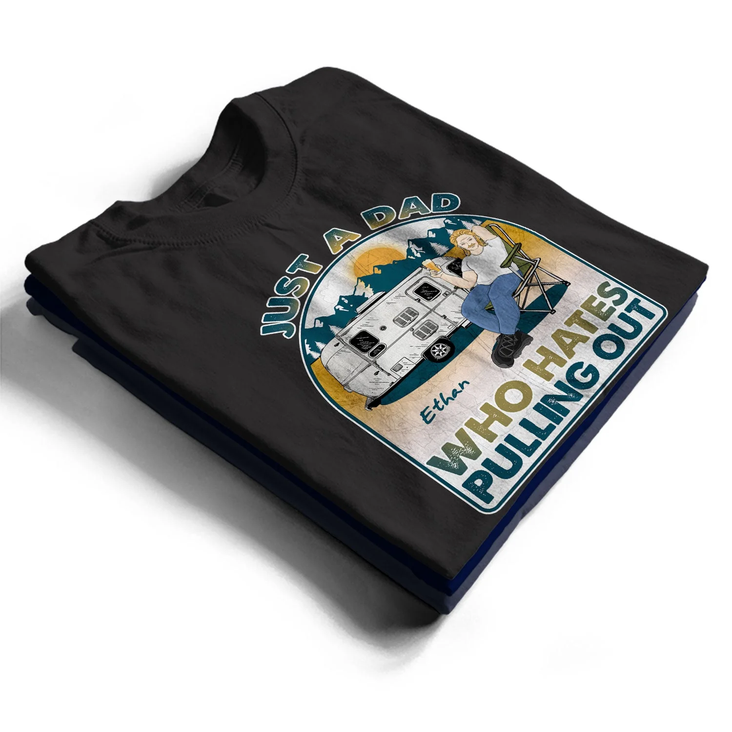 Camping Who Hates Pulling Out - Gift For Father - Personalized Custom T Shirt - Image 2