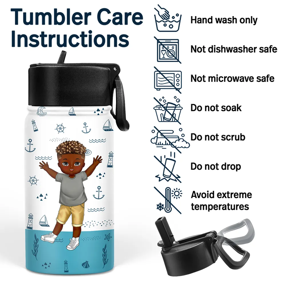 Car Mermaid Unicorn Dinosaur Astronaut Letter Kids - Personalized Kids Water Bottle - Image 5