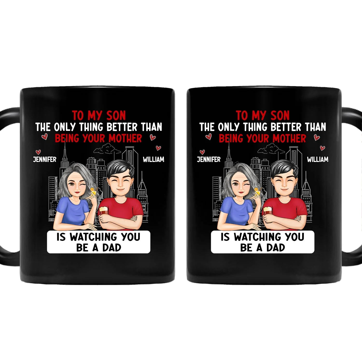 Cartoon Better Than Being Your Mother Father - Gift For Daughter, Gift For Son - Personalized Mug - Image 2
