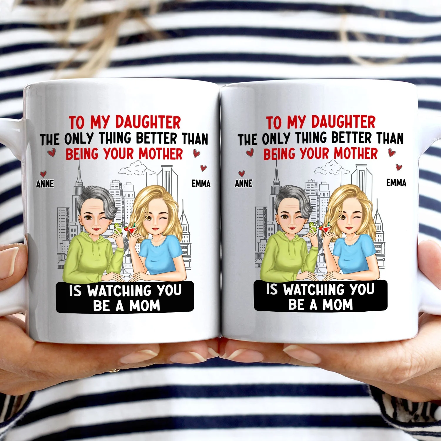 Cartoon Better Than Being Your Mother Father - Gift For Daughter, Gift For Son - Personalized Mug - Image 3