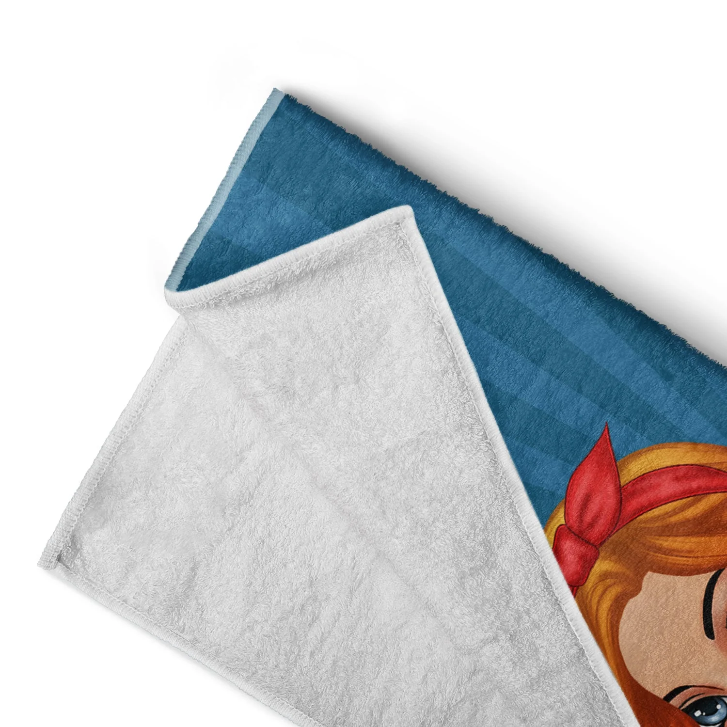 Cartoon Woman Traveling Beach Poolside Swimming Picnic - Birthday, Vacation Gift For Her, Besties, Family - Personalized Beach Towel - Image 4