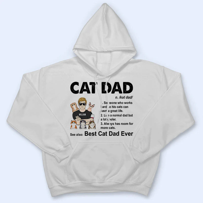 Cat Dad Always Has Room For More Cats - Father Gift - Personalized Custom T Shirt - Image 4
