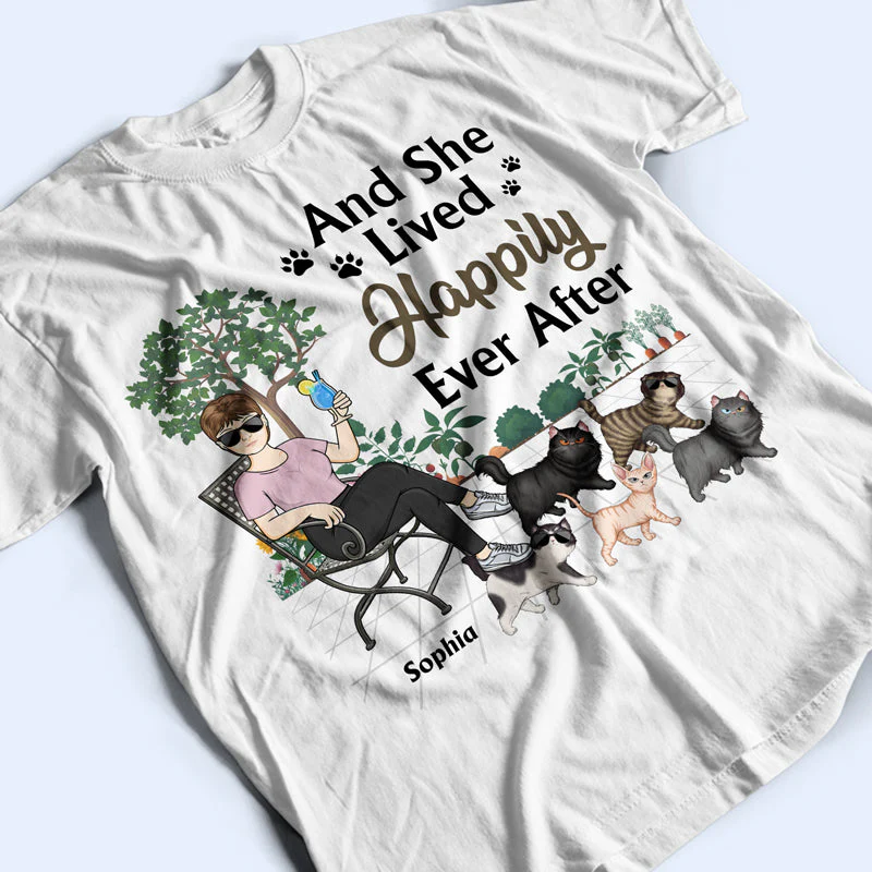 Cat Lovers Best Cat Mom Ever - Gift For Mothers - Personalized Custom T Shirt - Image 3