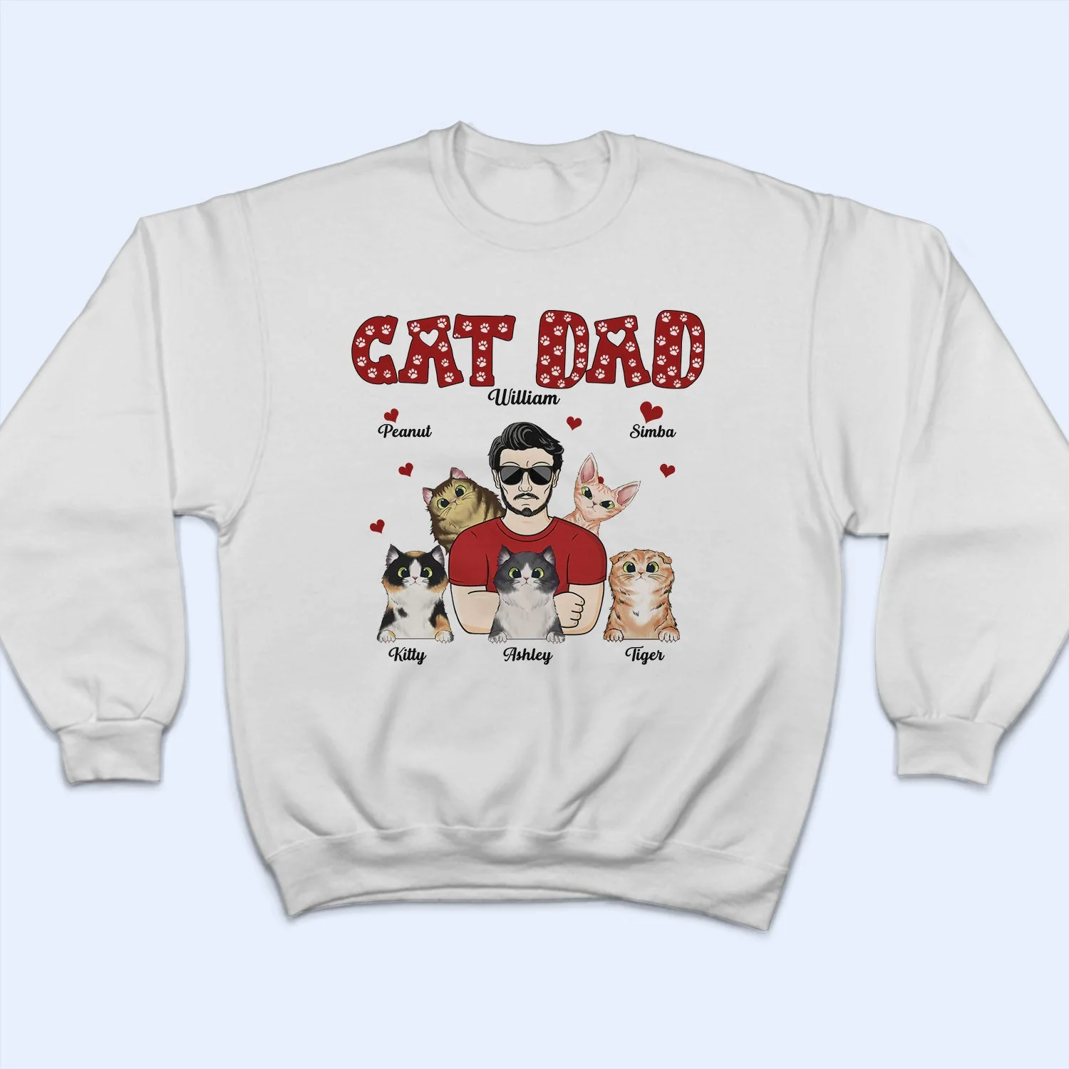 Cat Mom Cat Dad - Birthday Gift For Mother, Father, Pet Lovers - Personalized Custom T Shirt - Image 5