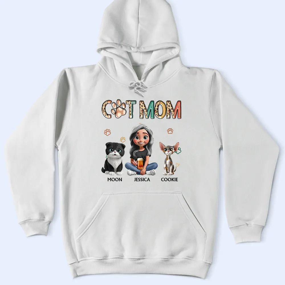 Cat Mom Funny Cat - Personalized T Shirt - Image 4