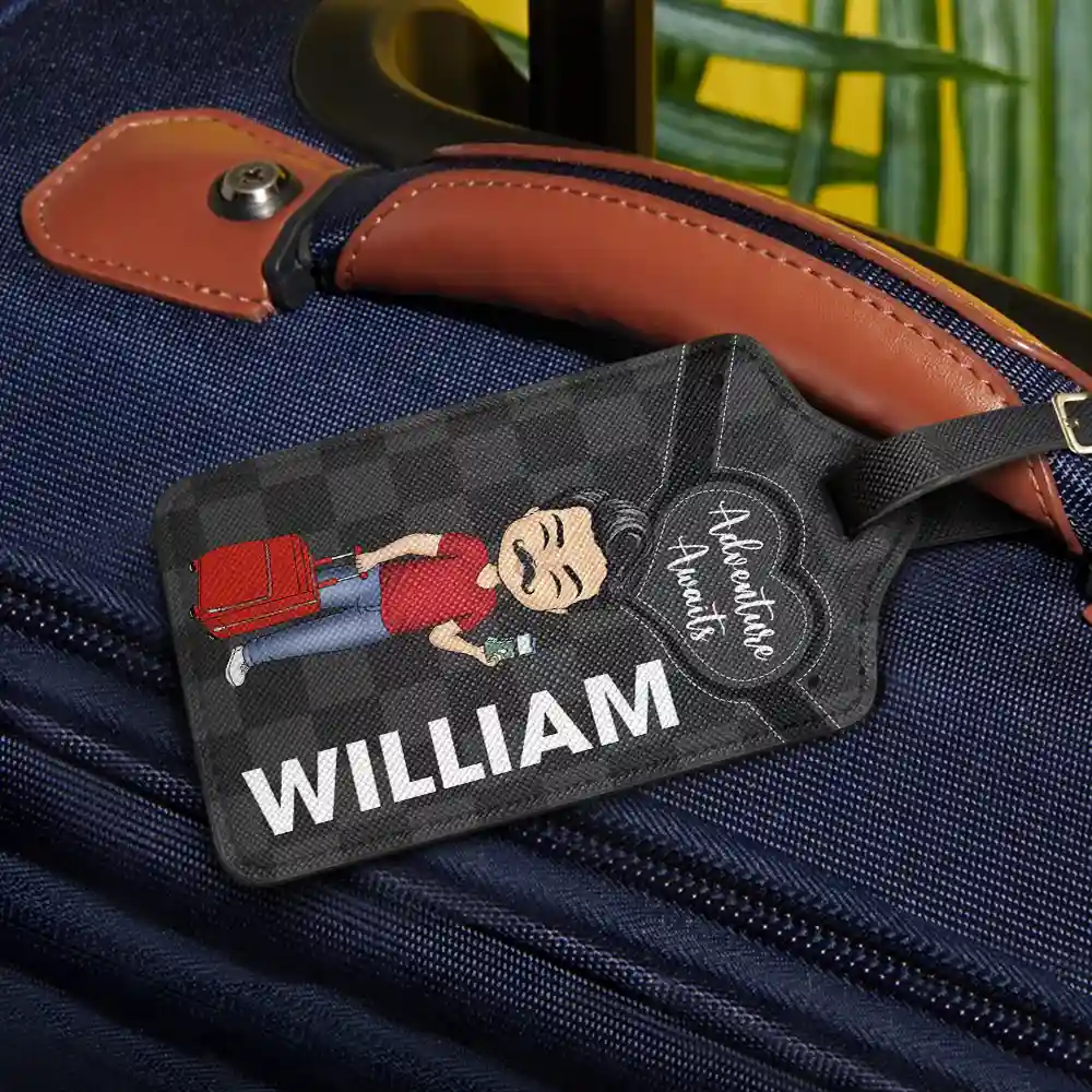 Catch Flights Not Feelings - Personalized Luggage Tag - Image 2