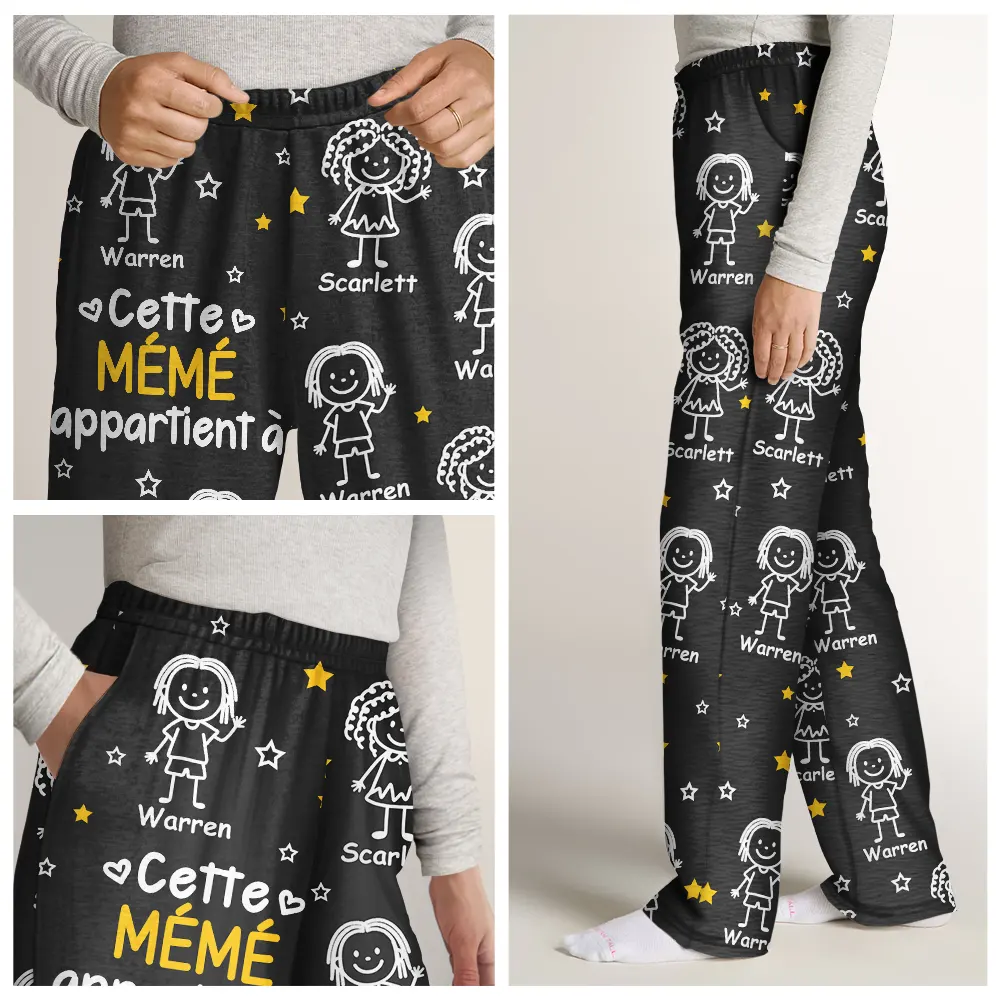 Ce Grand-Père Cette Grand-Mère Ce Papa Cette Maman Appartient À - Pantalon De Pyjama Personnalisé - Image 7