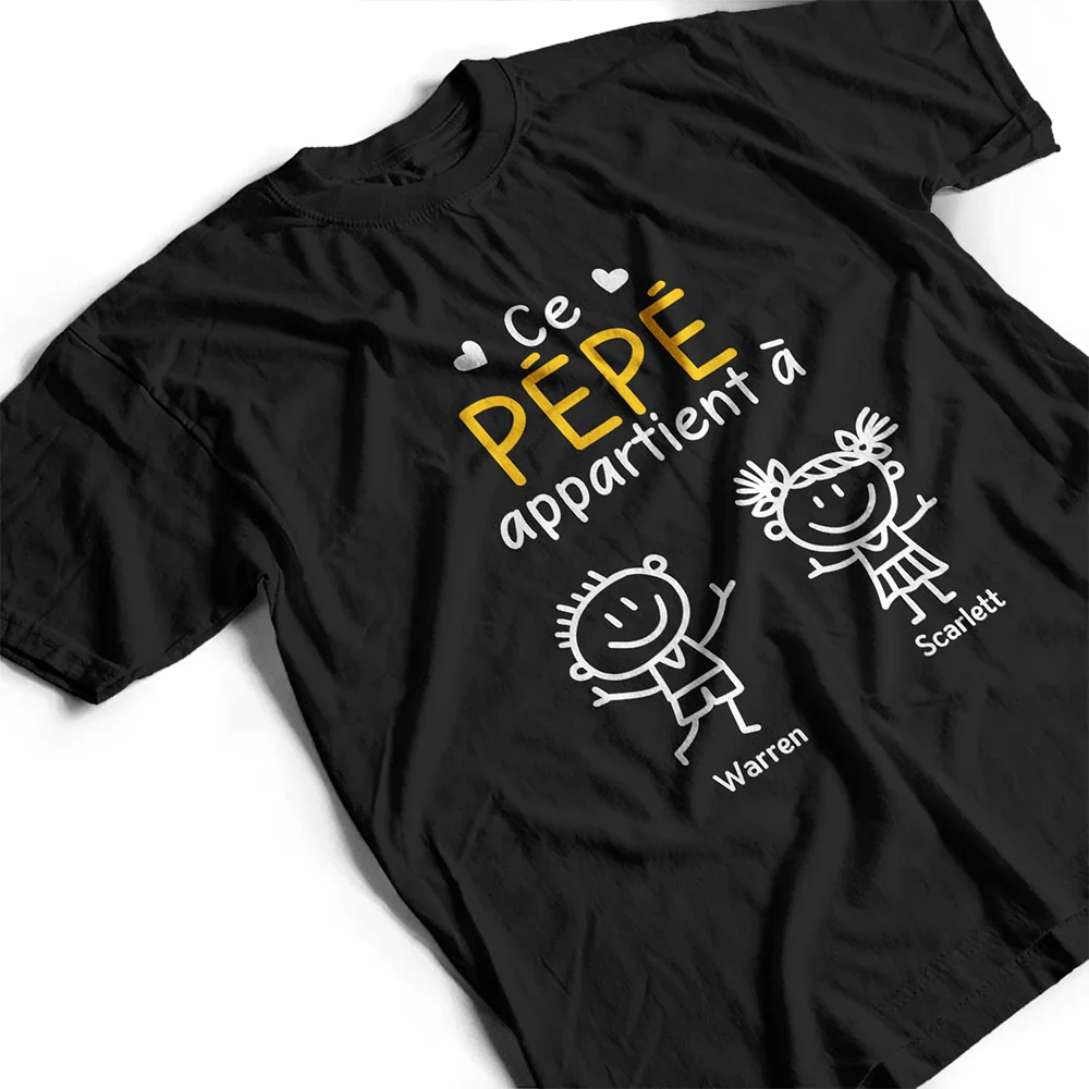 Ce Grand-Père Cette Grand-Mère Ce Papa Cette Maman Appartient À - T Shirt Personnalisé - Image 3