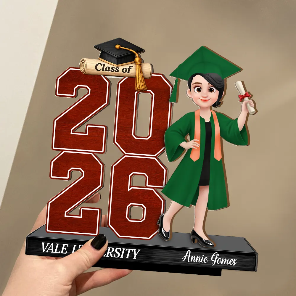 Celebrate Graduation Milestone - Personalized Custom Shaped 2-Layered Wooden Plaque - Image 4