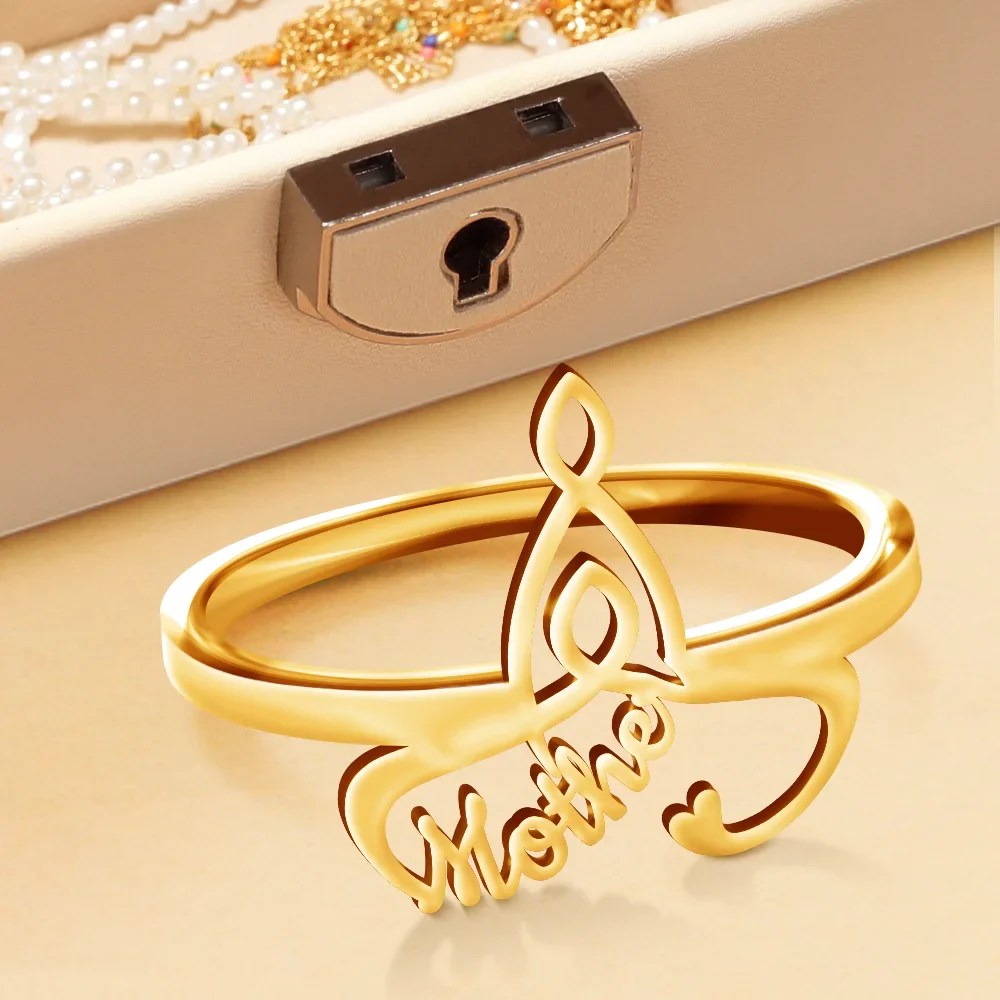 Celtic Motherhood Symbol - Personalized Custom Shaped Ring - Image 2