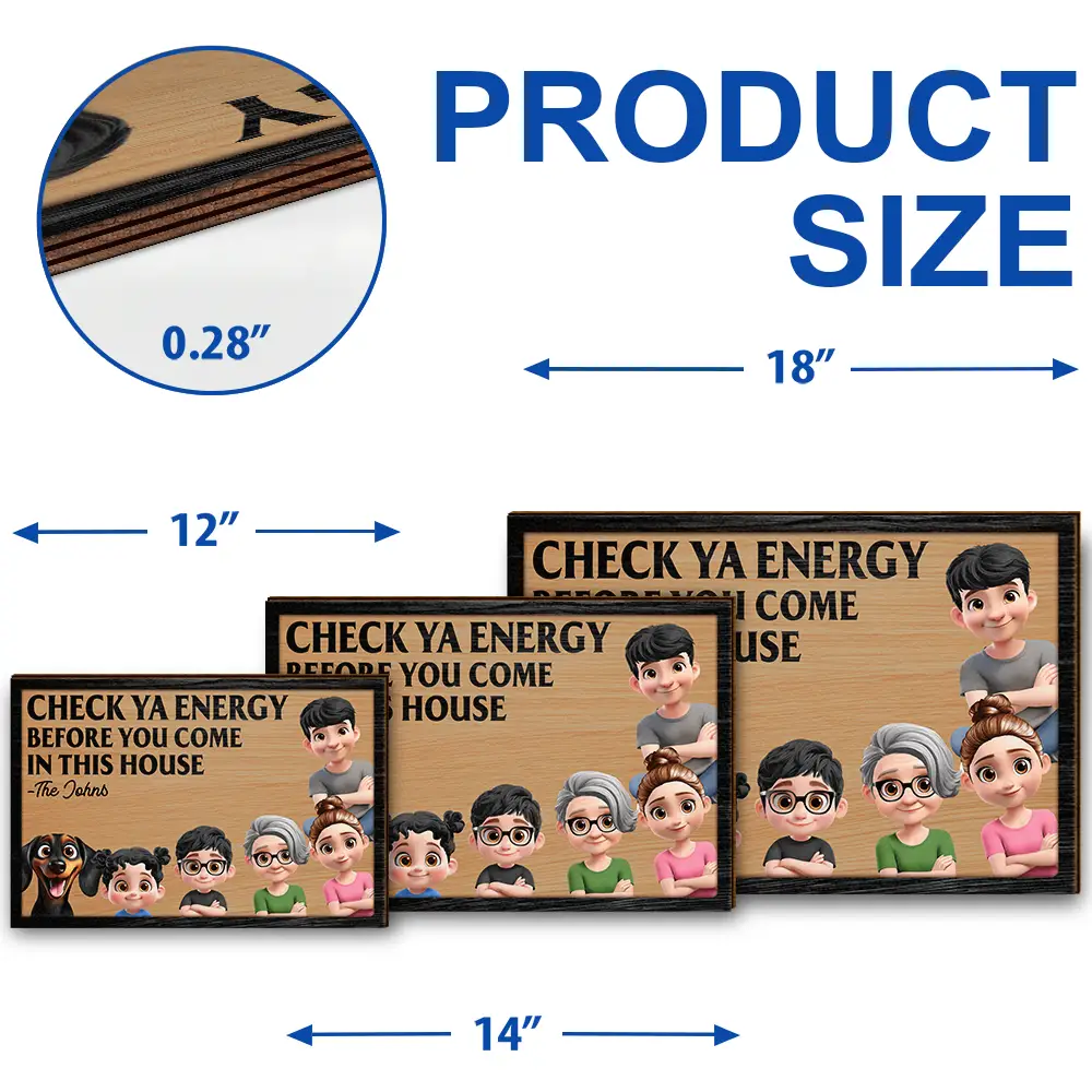 Check Ya Energy Before Come In This House - Personalized Custom Shaped Wood Sign - Image 5