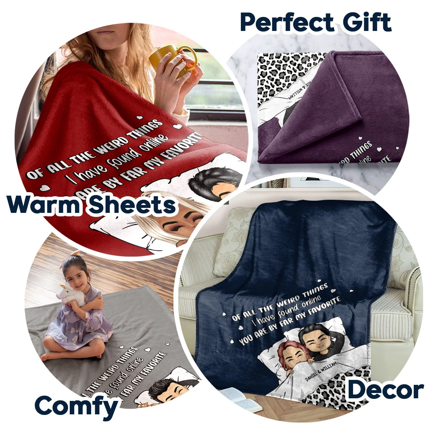 Chibi Couple You Are My Favorite - Gift For Couples - Personalized Fleece Blanket - Image 5