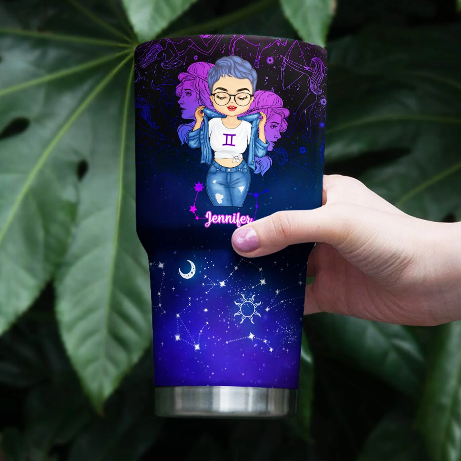 Chibi Zodiac Nutrition Facts - Birthday Gift For Women, Besties, Sisters - Personalized Custom 30 Oz Tumbler - Image 4