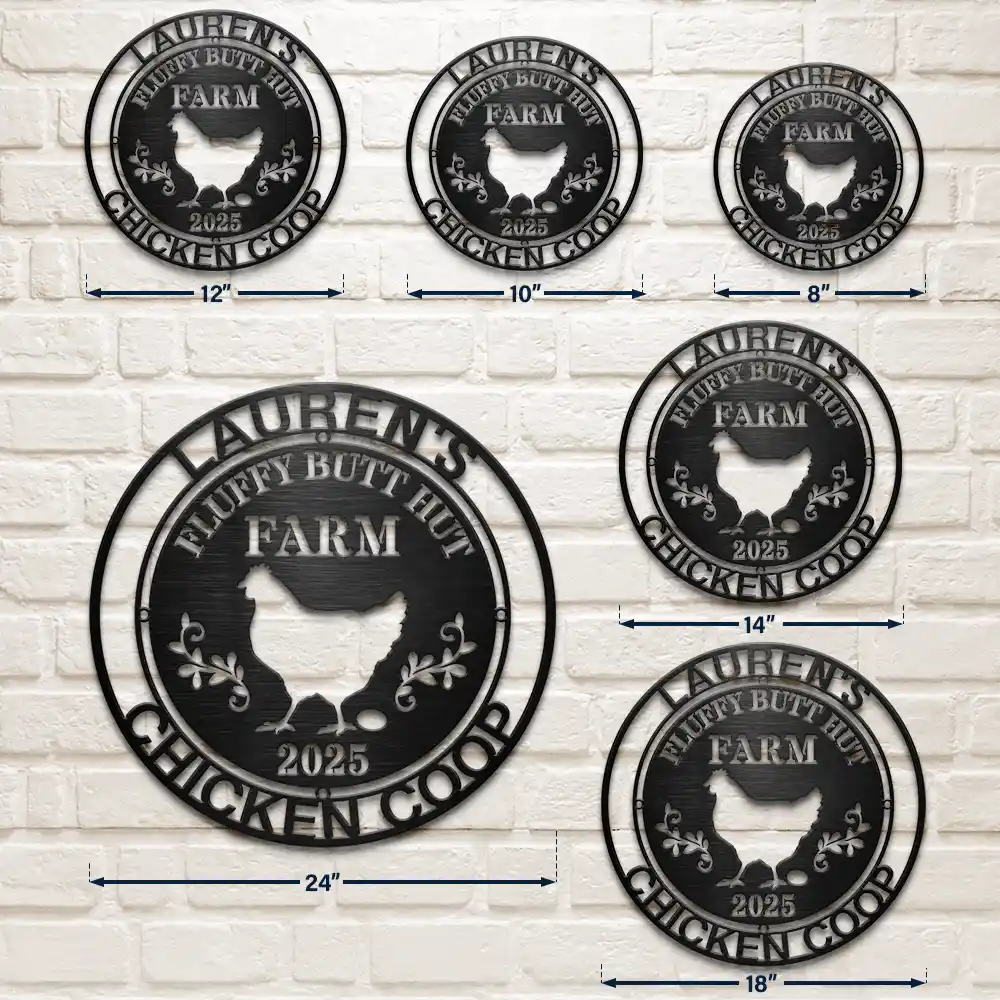 Chicken Coop Farm House - Personalized Cutout Metal Sign - Image 6