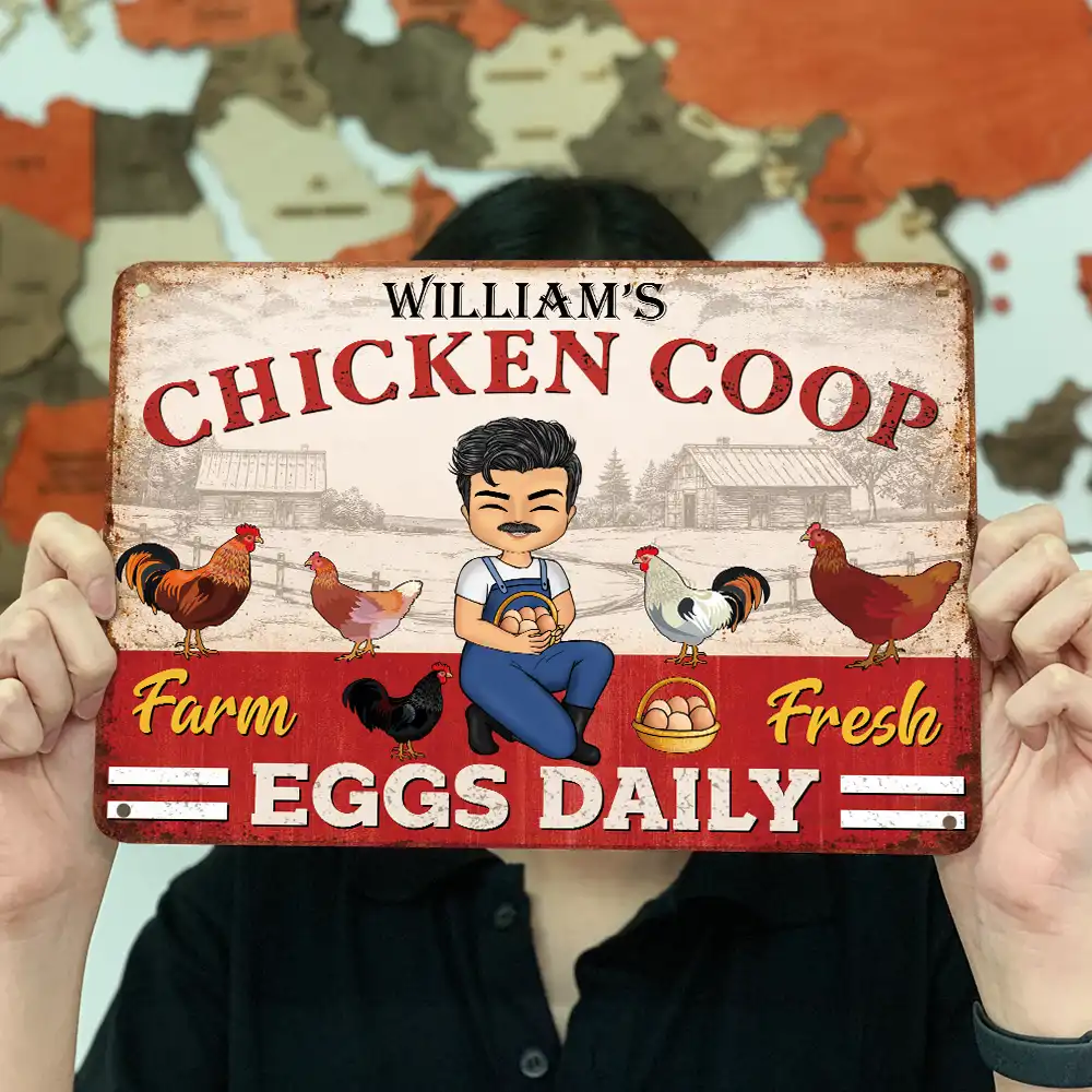 Chicken Coop Mother Cluckers - Personalized Classic Metal Signs - Image 3