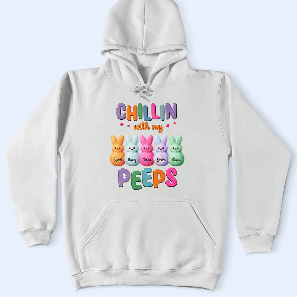 Chilling With My Peeps - Personalized T Shirt - Image 4