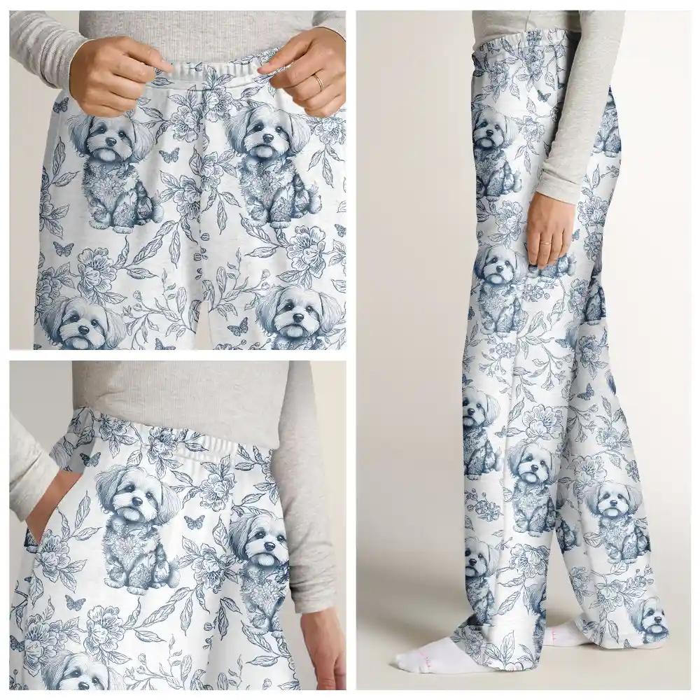 Chinoiserie Toile Dog - Personalized Pajama Pants - Image 7