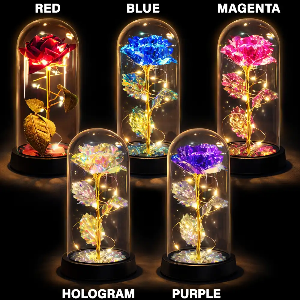 Choose You To Be My Daughter - Personalized Everlasting Rose Dome Lamp - Image 6