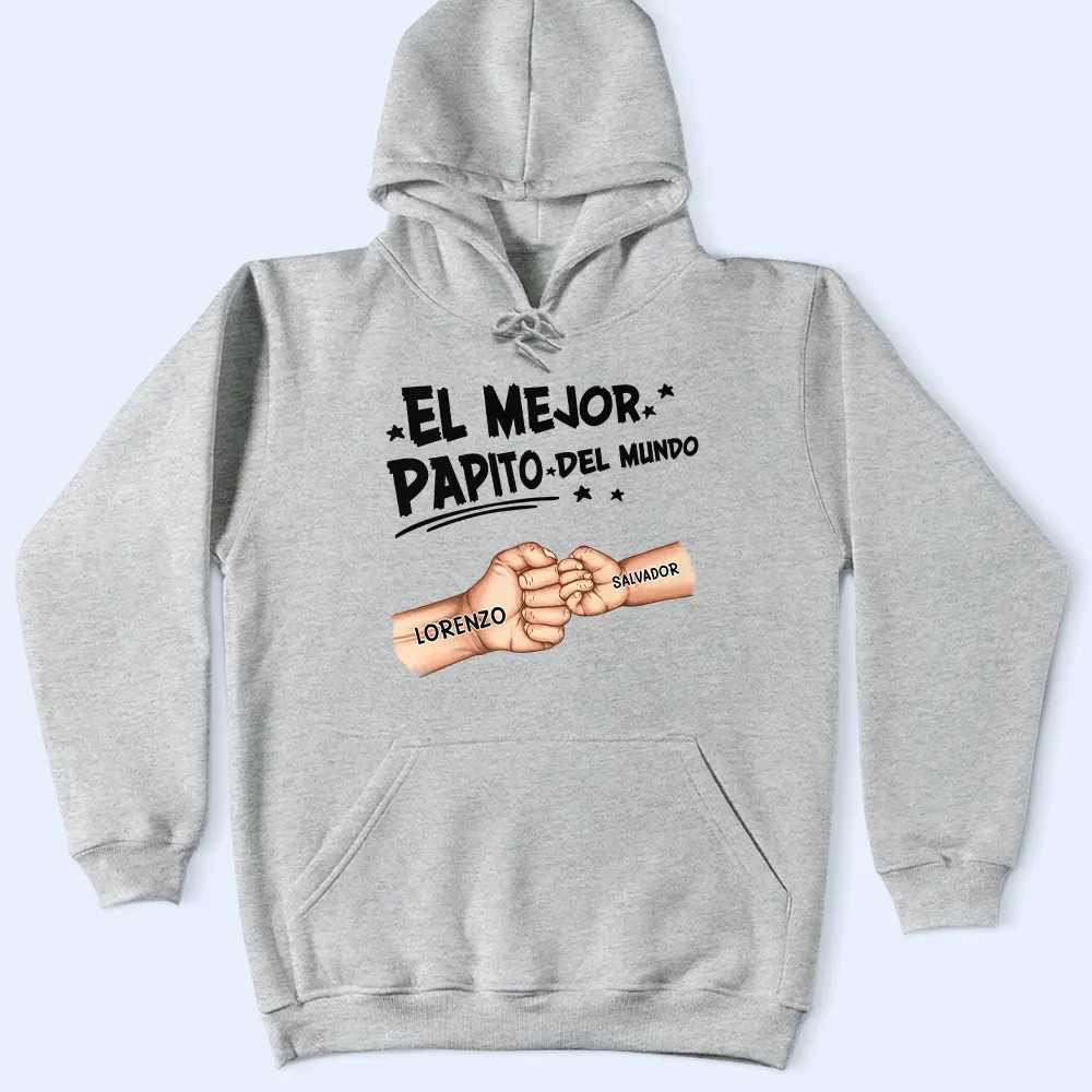 Choque De Puños El Mejor Papá Del Mundo - Camiseta Personalizada - Image 5