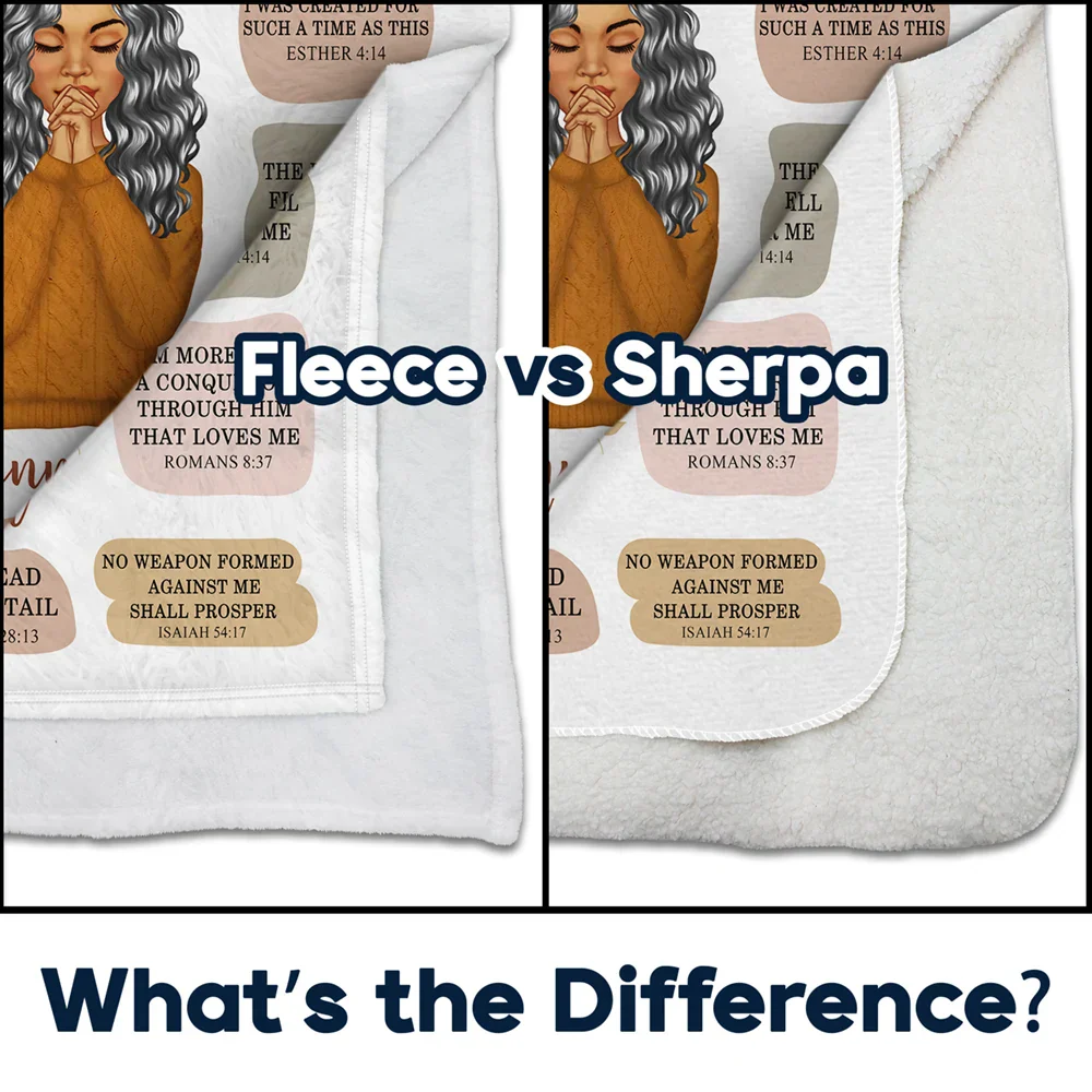 Christian My Affirmation - Personalized Fleece Blanket, Sherpa Blanket - Image 4