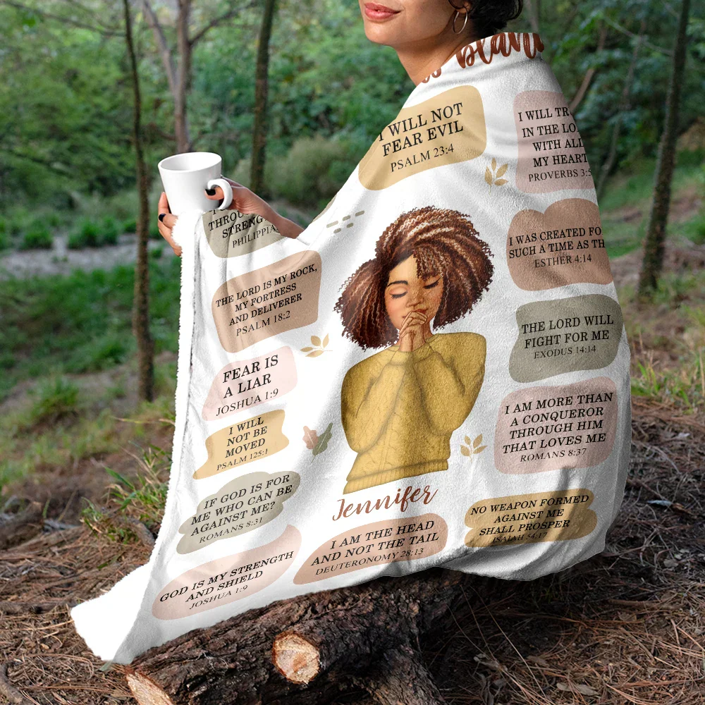 Christian My Affirmation - Personalized Fleece Blanket, Sherpa Blanket - Image 5