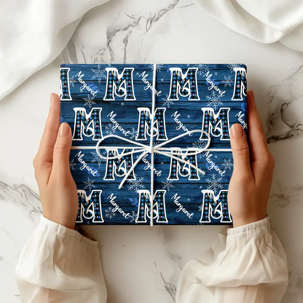 Christmas Alphabet For Family Friend - Personalized Wrapping Paper - Image 2