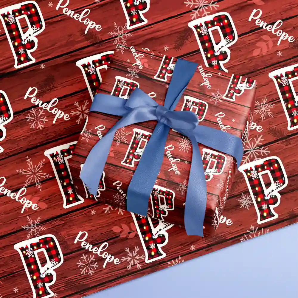 Christmas Alphabet For Family Friend - Personalized Wrapping Paper - Image 4