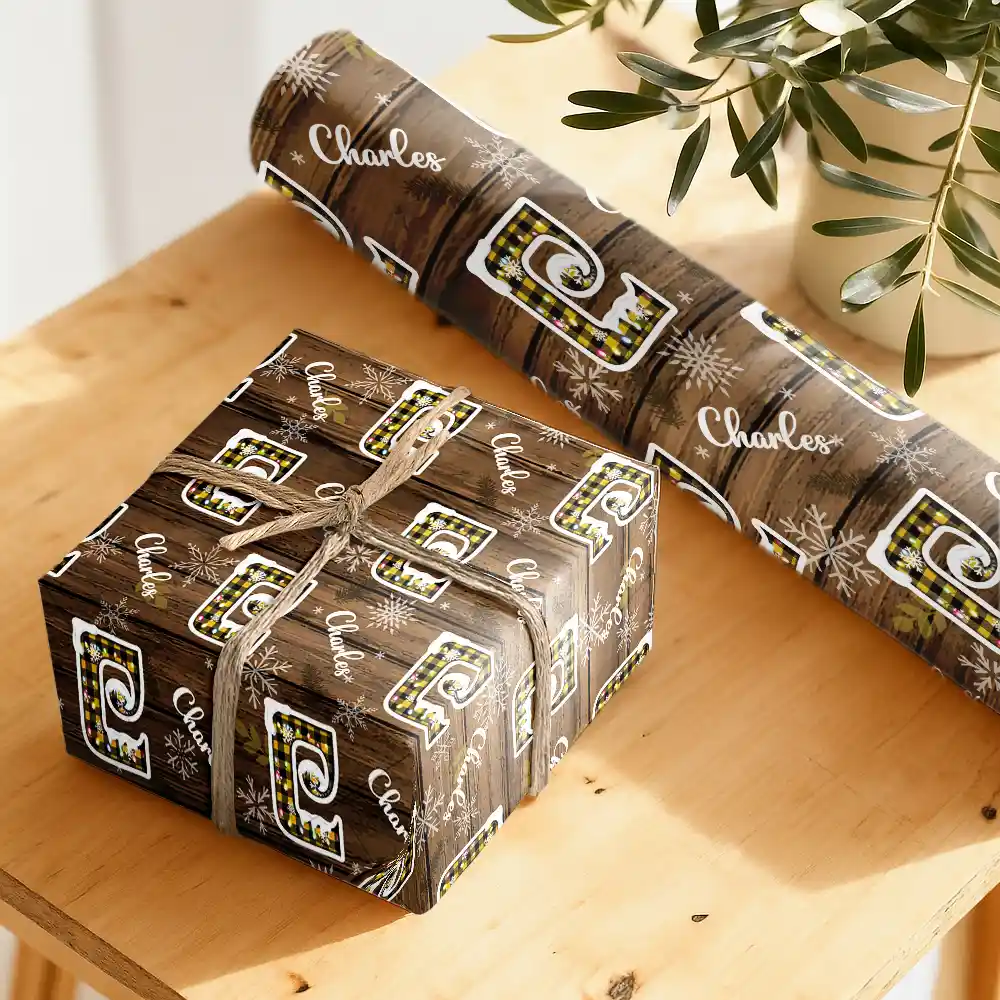 Christmas Alphabet For Family Friend - Personalized Wrapping Paper - Image 5