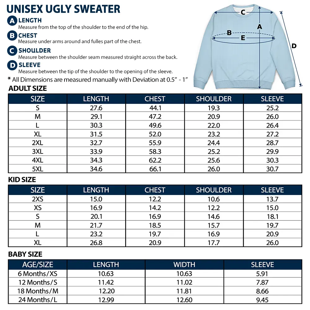 Christmas Crew - Gift For Family - Personalized Unisex Ugly Sweater - Image 2