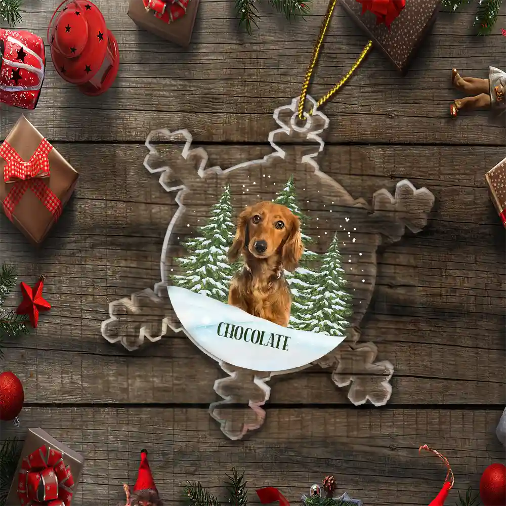 Christmas Custom Photo Family Pet Face - Personalized Custom Shaped Acrylic Ornament - Image 6