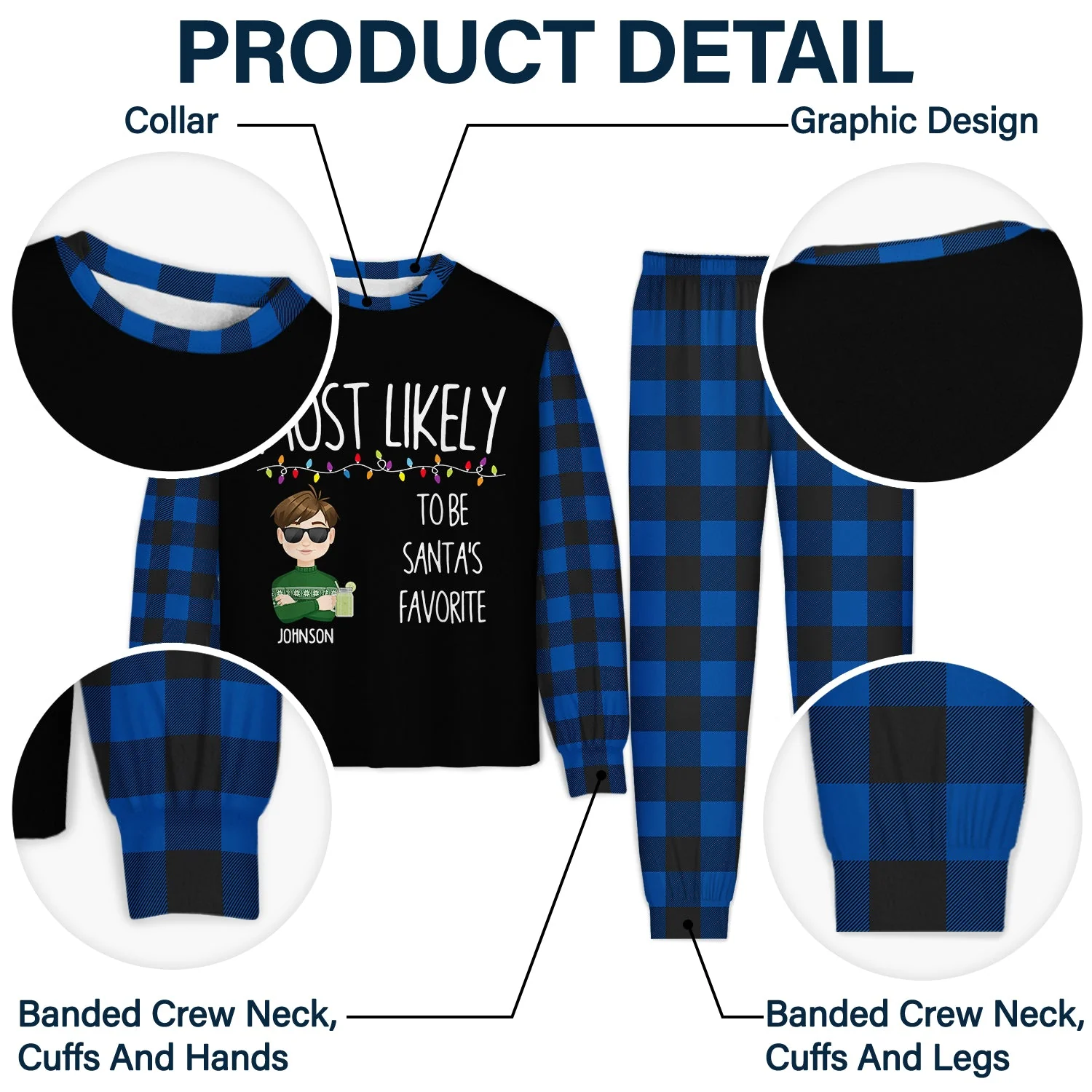Christmas Family Matching Clothing Most Likely - Gift For Family - Personalized Unisex Pajamas Set - Image 5