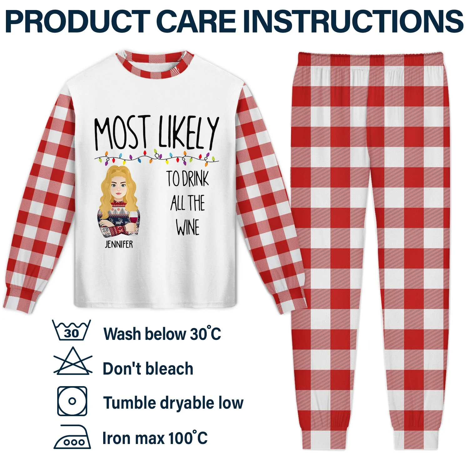Christmas Family Matching Clothing Most Likely - Gift For Family - Personalized Unisex Pajamas Set - Image 6