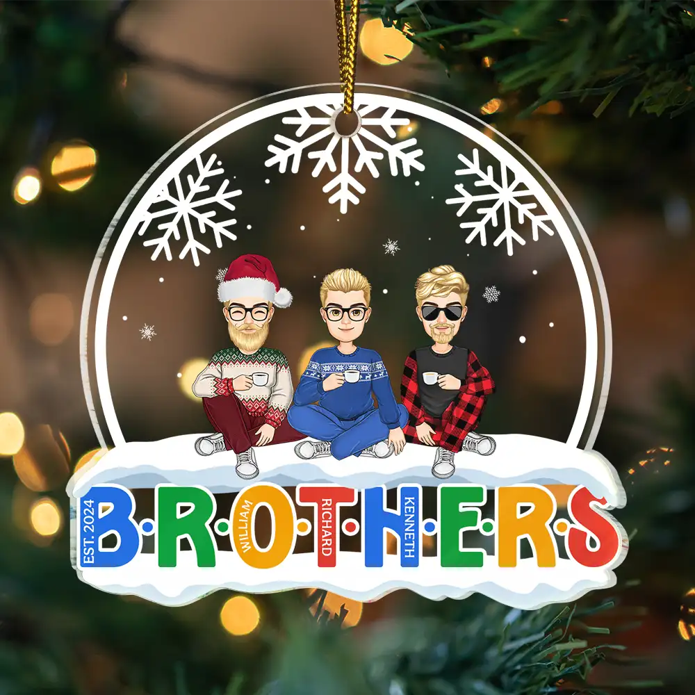 Christmas Friends Always Better Together - Personalized Custom Shaped Acrylic Ornament - Image 3
