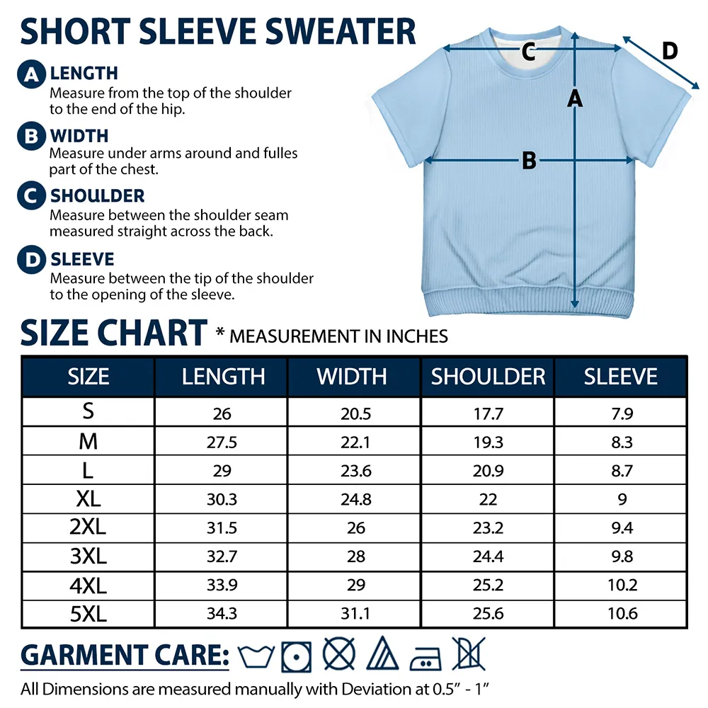 Christmas Gift For Family, Sibling, Friend Flat Art - Personalized Short Sleeve Sweater - Image 2